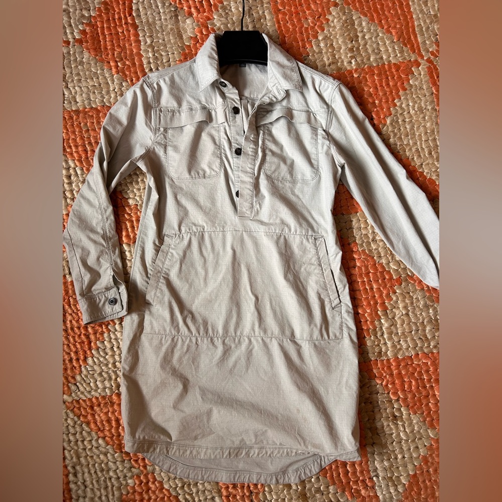 Title Nine Wren Utility Shirt Dress light gray